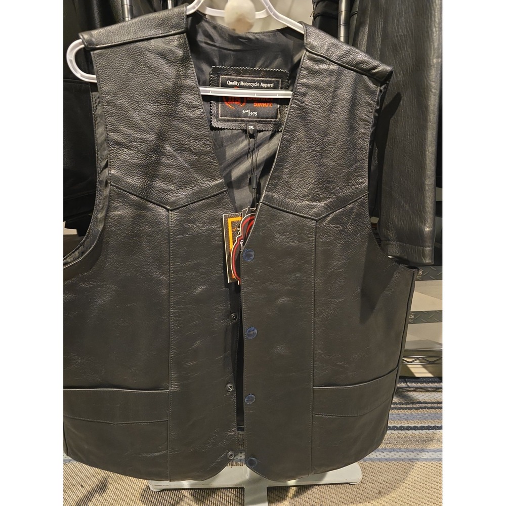 Daniel Smart Black Leather Motorcycle DS110 3XL NWT
